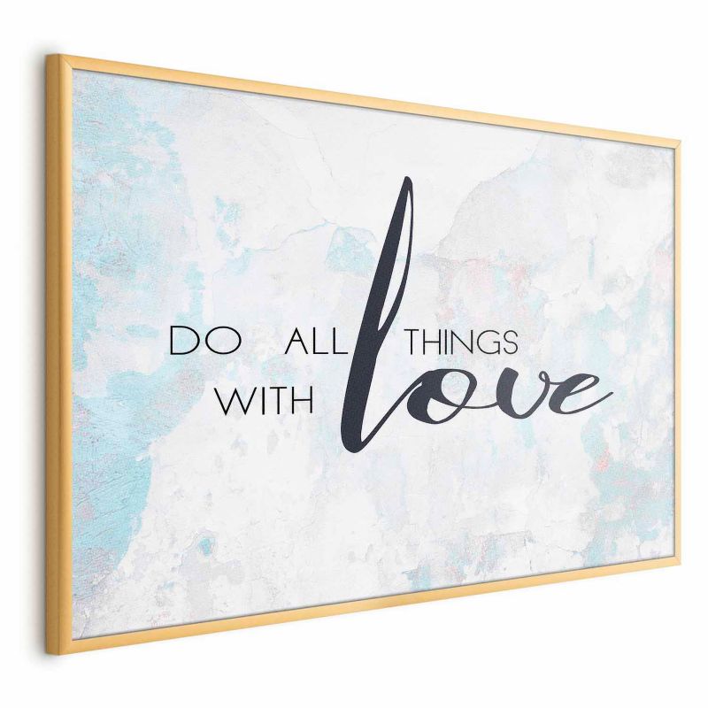 Plakat Artgeist With love 42x29,7 cm z ramą złotą 1 szt