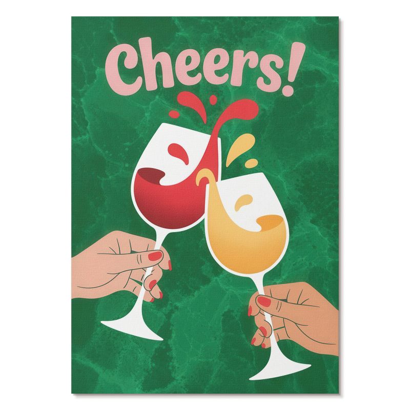 Nowoczesny Plakat na Płótnie Tulup 59,4,x84 cm (A1) Toast życia Do salonu, kuchni, biura 1 szt.