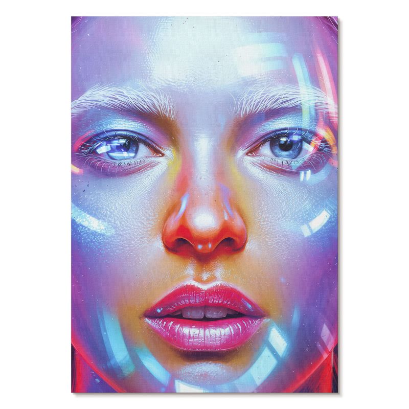 Plakat na Ścianę Tulup 21x29,7 cm (A4) Futurystyczny portret Do salonu, biura, 1 szt.