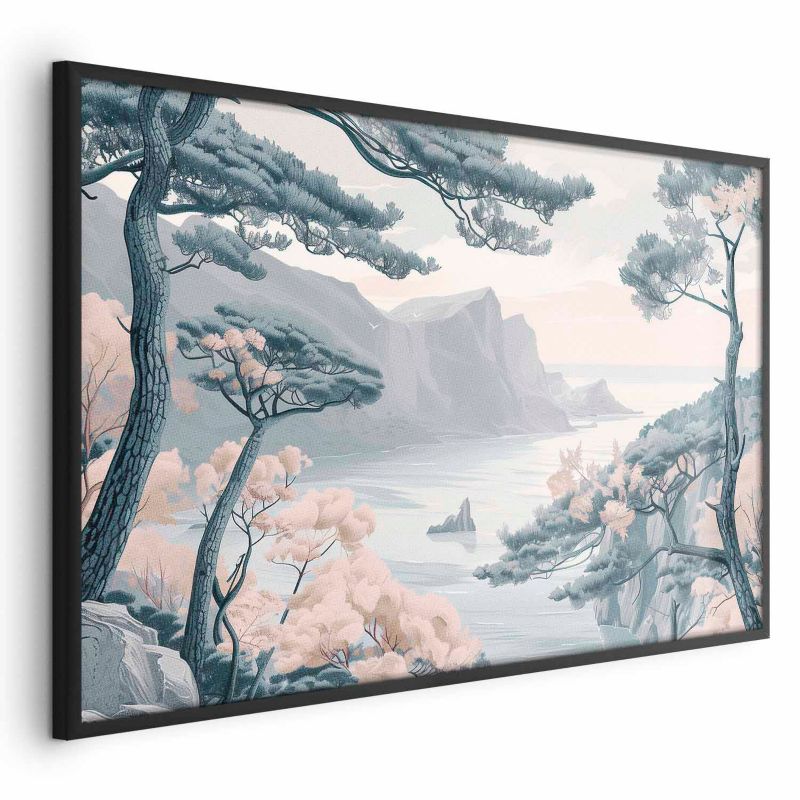 Plakat Artgeist Błękitne wybrzeże 42x29,7 cm z ramą czarną 1 szt