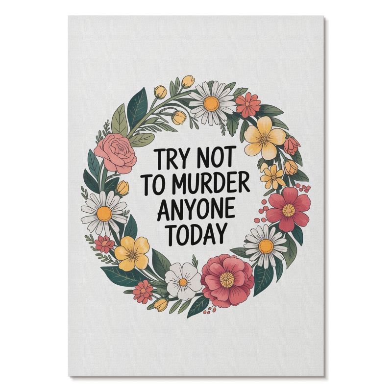 Plakat na Płótnie Tulup 21x29,7 cm (A4) Kwiatowy humor Do salonu, biura, 1 szt.