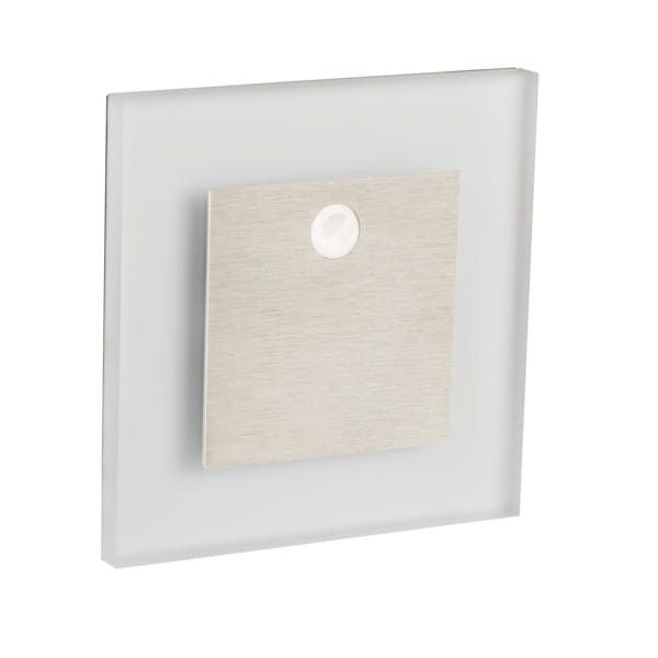 Oprawa schodowa Kanlux Apus kremowo-srebrna LED 0.8W 3000K 13lm czujnik ruchu IP20 wym: 7,5 x 2,3 cm kwadratowa - 1 szt.