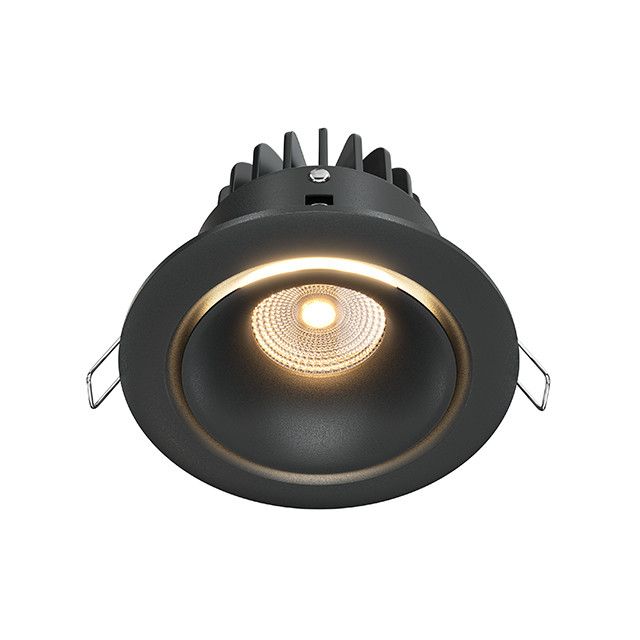Oprawa sufitowa wpuszczana Maytoni Yin czarna LED 12W 3000K 790lm IP20 wym: 7,5 x 9,8 x 9,8 cm okrągła - 1 szt.