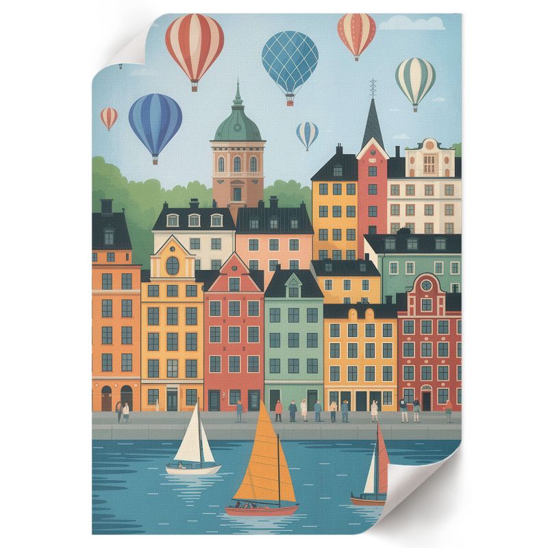 Plakat Ścienny ArtPrintCave 21x29,7 cm Miejska scena Henrik "H" Lund 1 szt.