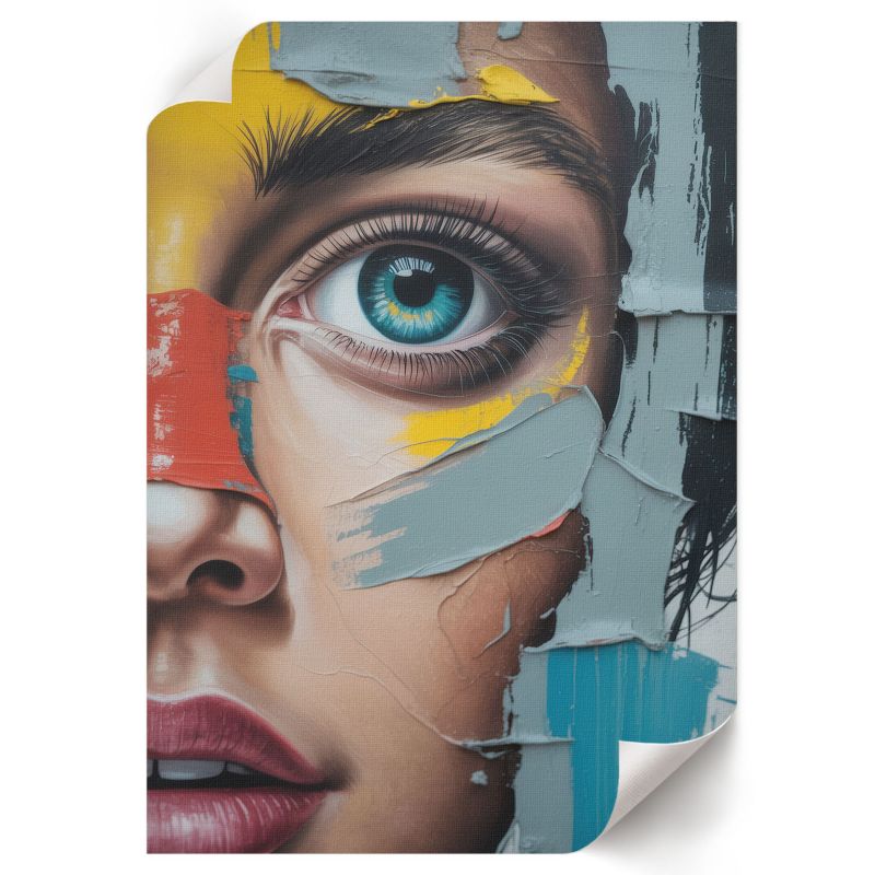 Wydruk Na Płótnie ArtPrintCave 21x29,7 cm Oko abstrakcja Issa0 1 szt.