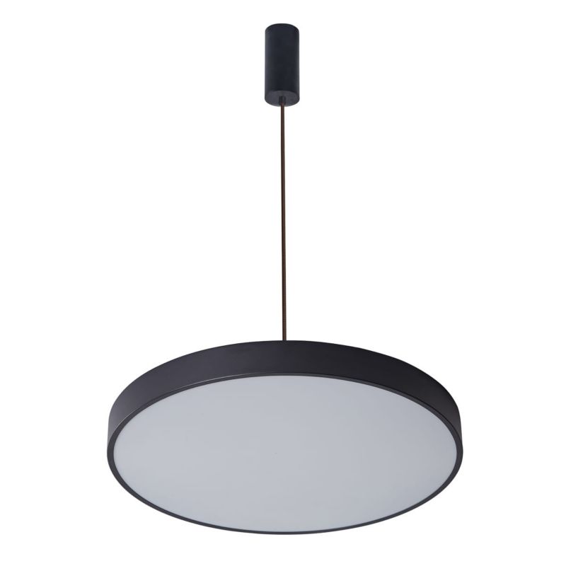 Żyrandol Italux Orbital 1928 czarny piaskowany-biały nowoczesny wbudowany LED 60W 1 szt.