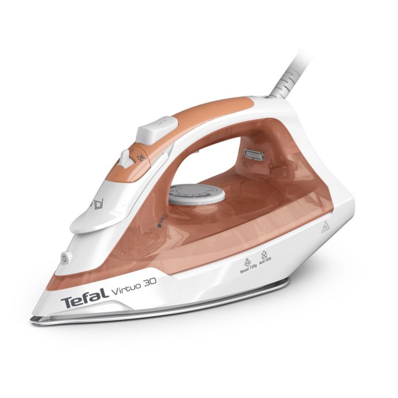 Żelazko parowe TEFAL FV2C40E0 Virtuo 2000 W pomarańczowy 1 szt.