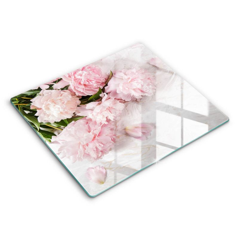 Szklana deska do krojenia Wallfluent 60x52 cm Delikatne róże kwiaty 1 szt.
