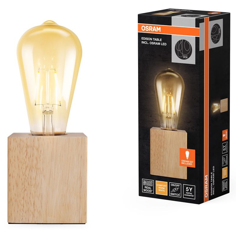 Lampa Stołowa Osram Vintage 1906 Table Luminaire Dekoracyjna E27 2.5W 220lm 2400K 300st Brązowa 1 szt.