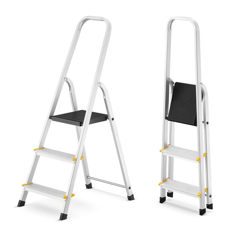 Drabina aluminiowa domowa jednostronna schodki do domu HIGHER 3 stopnie 125 kg 1 szt.