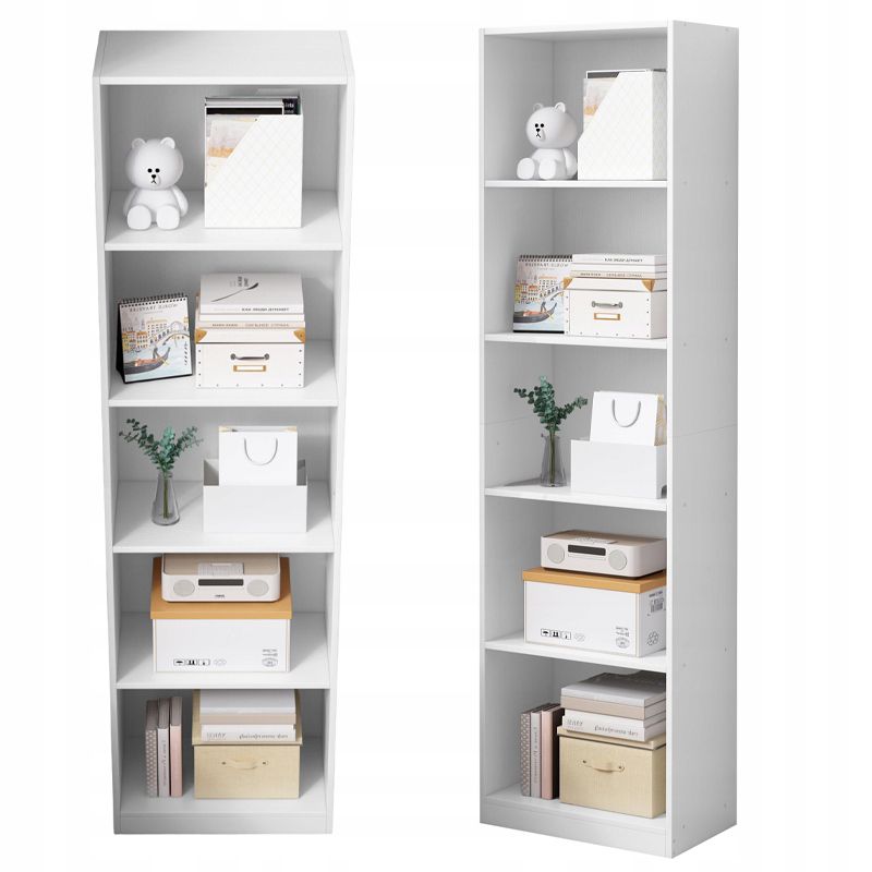Regał stojący Rebiko na książki biały półki wysoki nowoczesny słupek loft 182cm 1 szt.