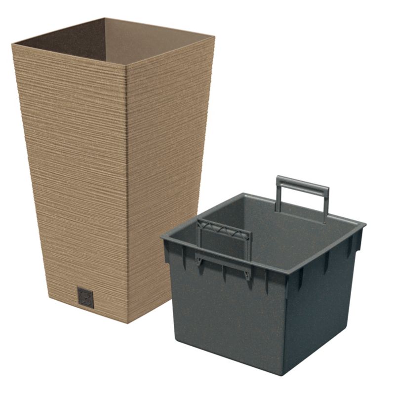 Doniczka Prosperplast Furu Eco 20 cm naturalny