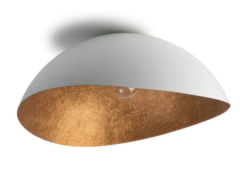 Lampa sufitowa wisząca Sigma Lighting Solaris 3448 biało-miedziana dekoracyjna 1xE27 x 1 szt.