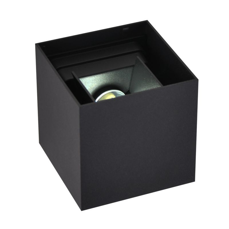 Kinkiet ścienny zewnętrzny Polux Kioto czarny 1 x G9 x 5W IP44 wym: 10 x 10 x 10 cm - 1 szt.