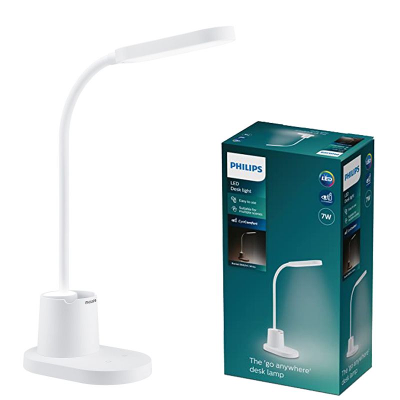 Lampa biurkowa Philips Bucket biały 7W zmienna barwa 3000/4000/5700K 200lm IP20 1 szt.
