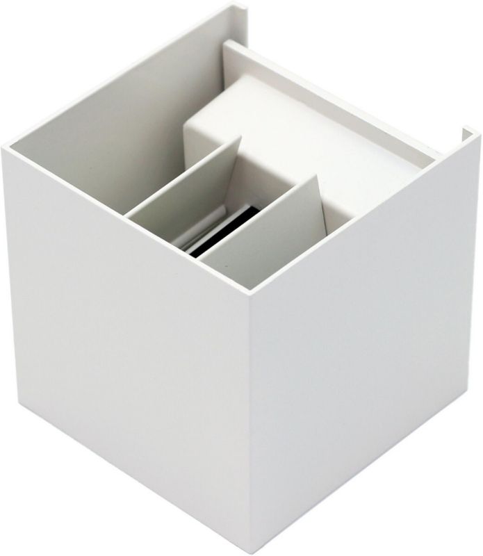 Kinkiet ścienny zewnętrzny IdeaLED Leo biały LED 6W 4000K 490lm IP54 wym: 10 x 10 x 10 cm aluminium - 1 szt.