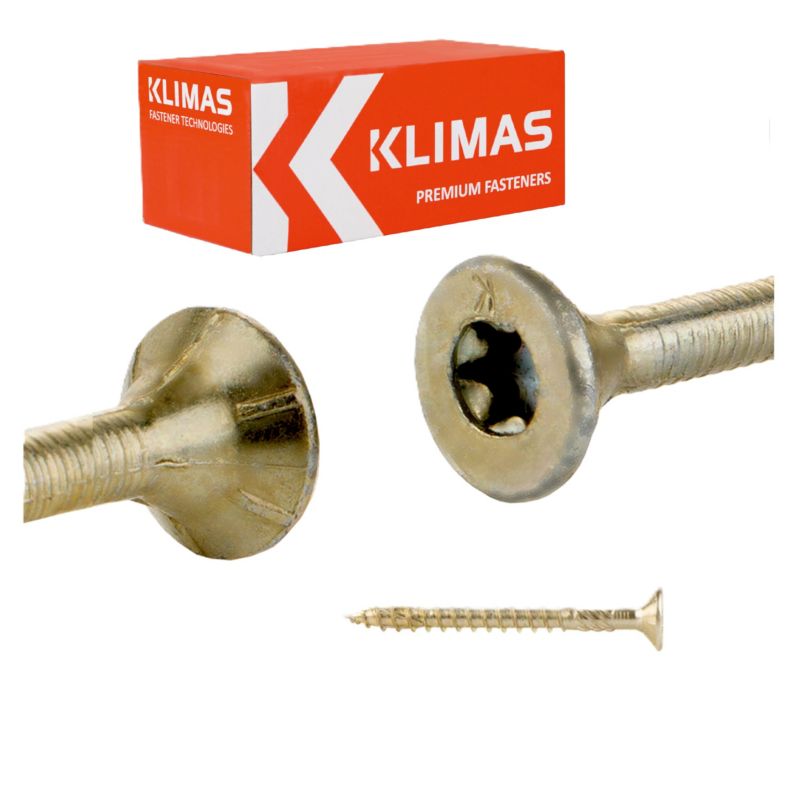 Wkręty do drewna konstrukcyjne Klimas WKCS 6x70 mm z łbem stożkowym 100szt