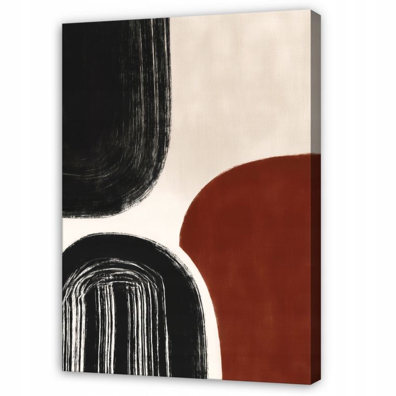 Obraz WALLARENA Do Sypialni Salonu Na Płótnie Abstrakcja Boho Geometryczna Beżowy 80x120 cm SPP16493O20 1 szt.