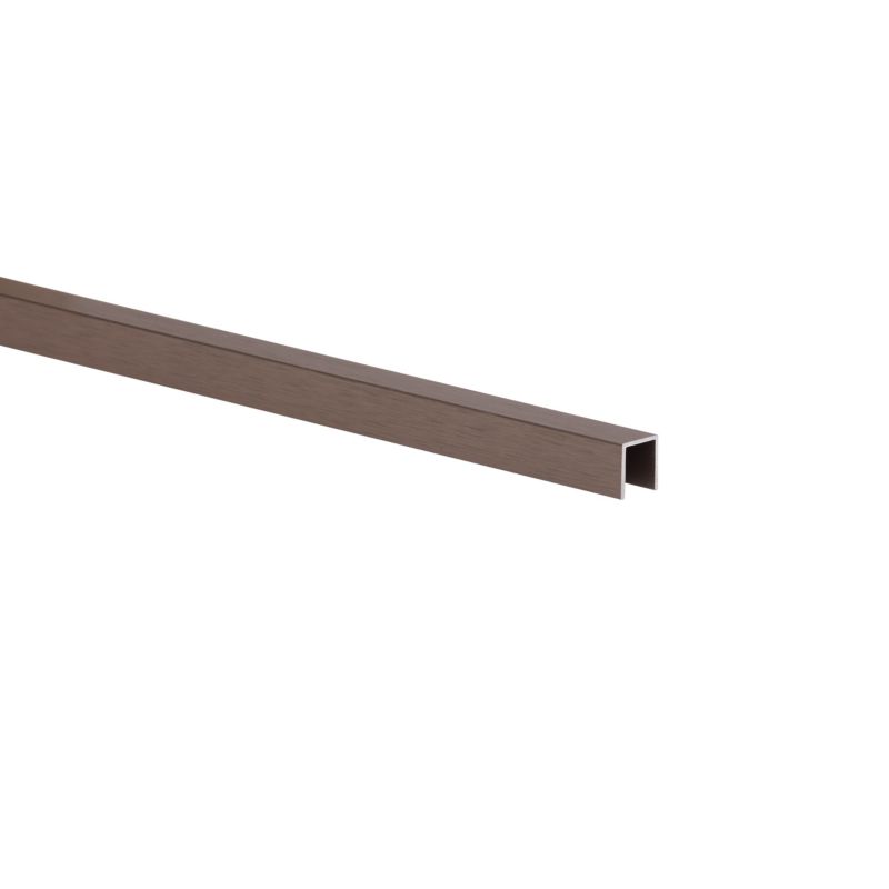 Profil U aluminiowy szczotkowany 2600 x 10 x 10 x 1 mm tytan