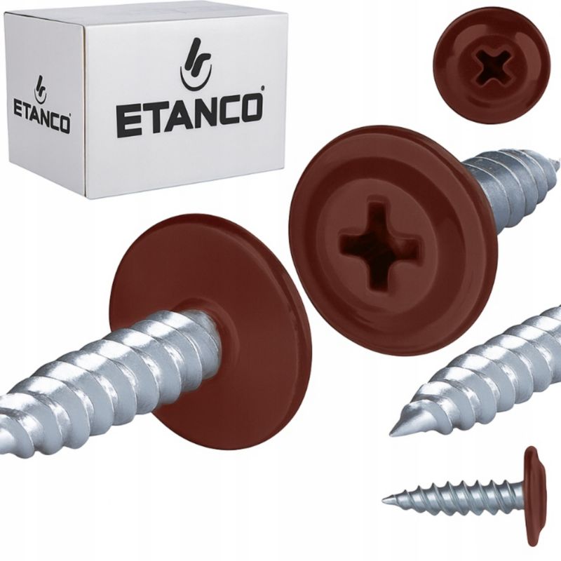Wkręty Podkładkowe Etanco Do Drewna 4,2X30Mm, Ral3009 Gm-S 250Szt.