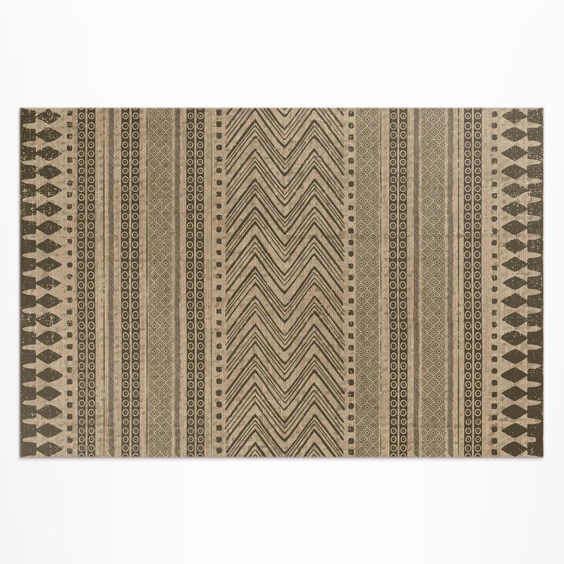Zewnętrzny Dywan Winylowy Wallfluent 100x150 cm Zygzaki i linie imitacja tkaniny 1 szt.