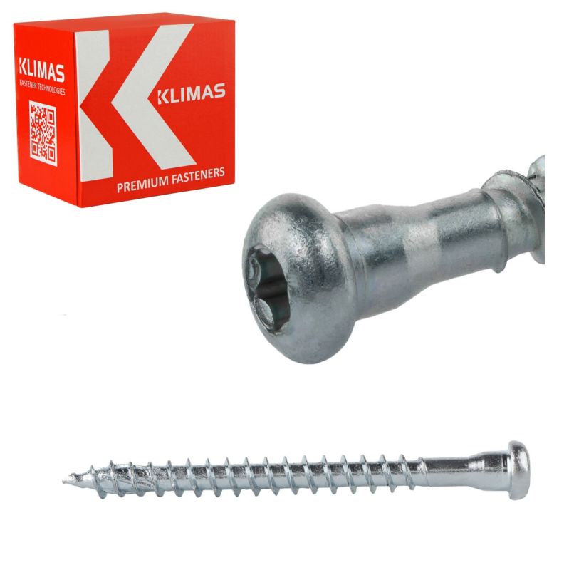 Wkręty do łączników ciesielskich Klimas WKLC 5x70 mm z łbem walcowym 250szt