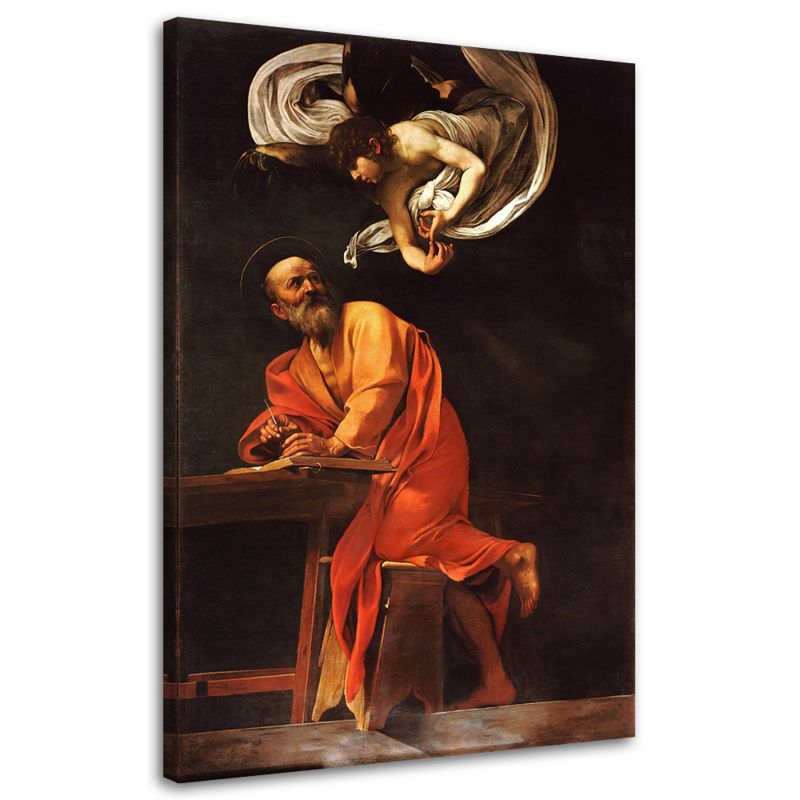Obraz Feeby Św. Mateusz i anioł - Caravaggio reprodukcja 20x30cm 1szt