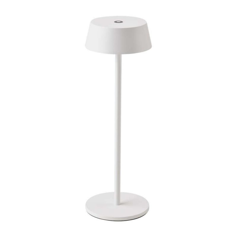Lampa stołowa V-TAC biała LED 2W 3000K 200lm akumulator IP54 wym: 32.5 x 10.8 x 10.8 cm aluminium - 1 szt.