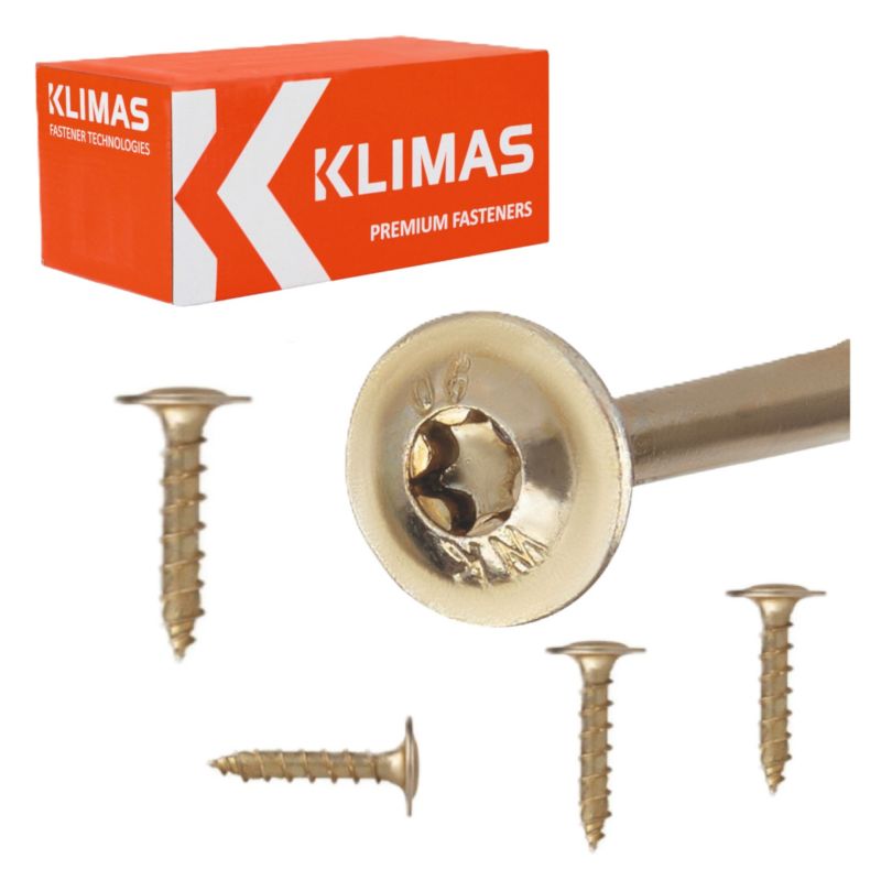 Wkręty ciesielskie Klimas WKCP 8x50 mm do drewna z łbem talerzowym 50szt