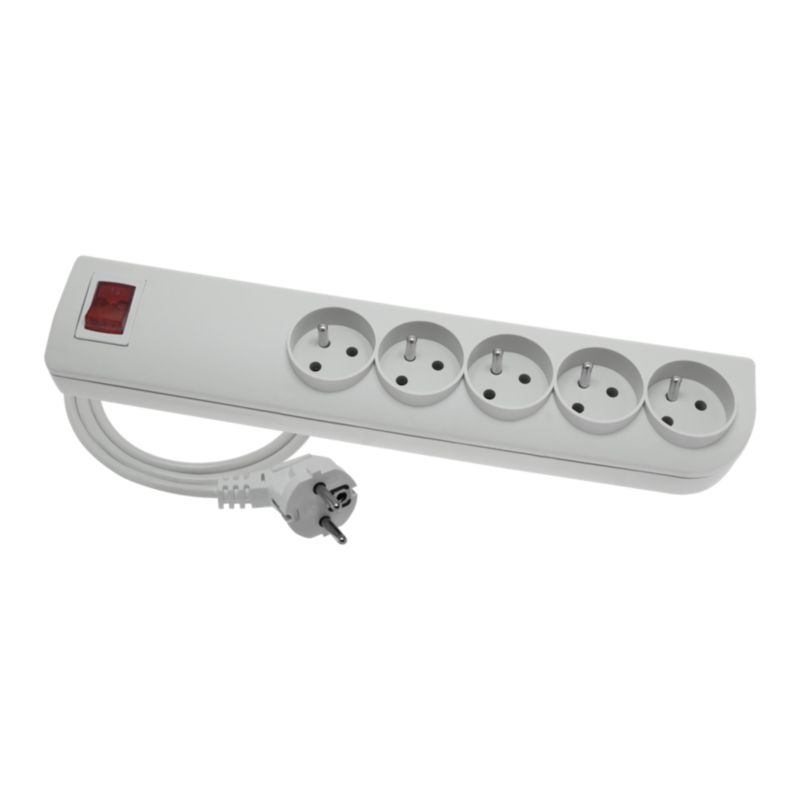Przedłużacz ELGOTECH przeciwprzepięciowy 5-gniazd z/u 1,5m szary PSF3-501 1szt
