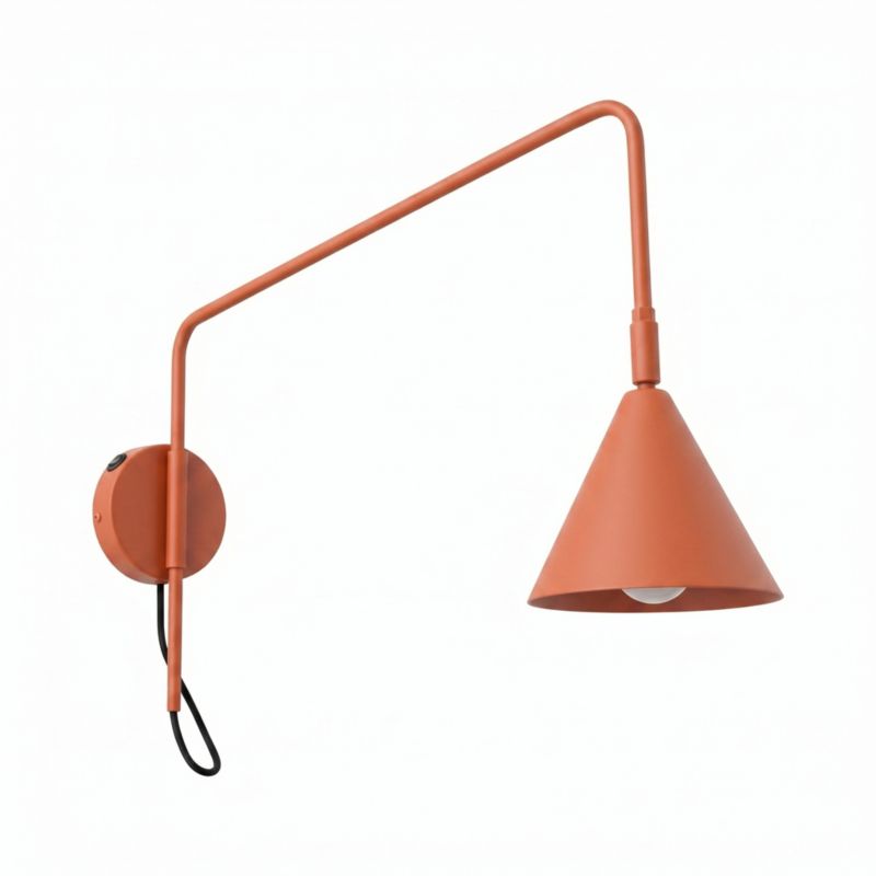 Kinkiet NOX 1 ochra czerwona z włącznikiem Sollux Lighting 1 szt.