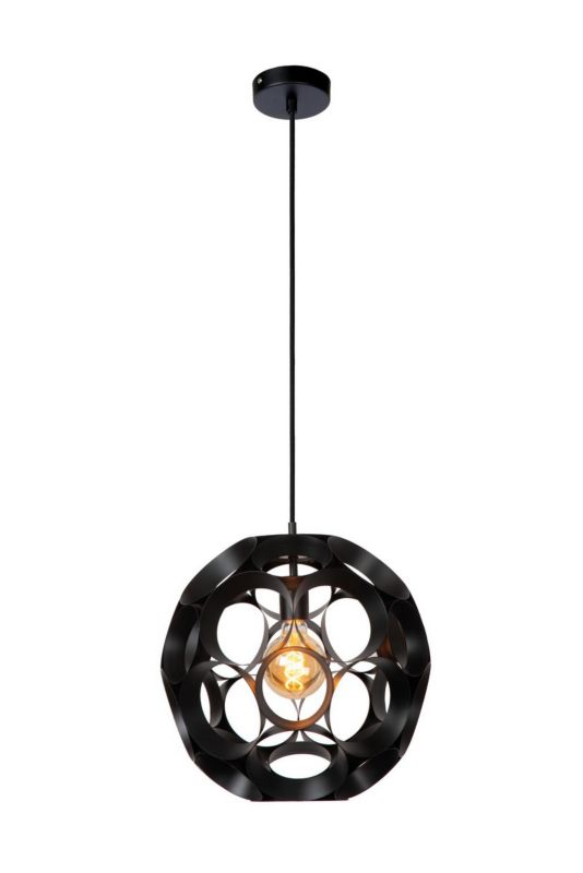 Lampa wisząca ozdobna kula 40 cm Lucide HANNELORE czarna 1xE27x40W IP20 wym:170,8x40x40cm - 1 szt.