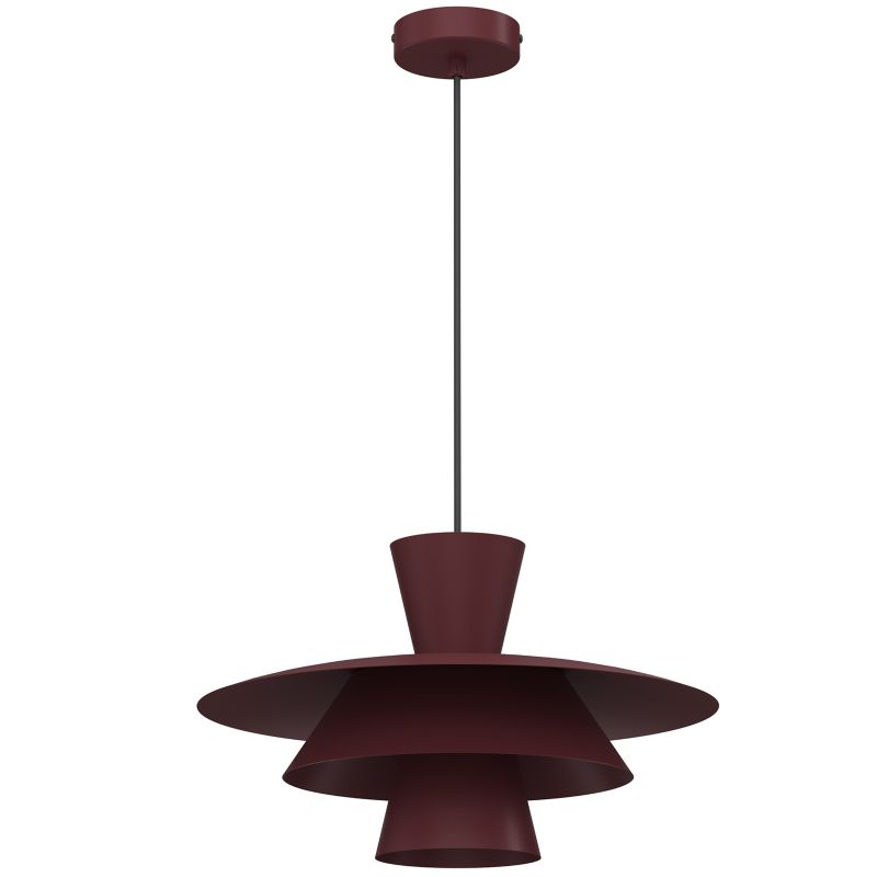 Lampa wisząca Luminex Plato czerwona 1xE27x15W IP20 wym:110x34x34cm - 1 szt.