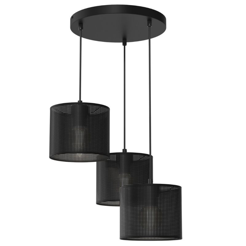Lampa wisząca Luminex Loft Shade czarny matowy wym: 110 x 45 x 45 cm 3xE27 x 15W 1 szt.