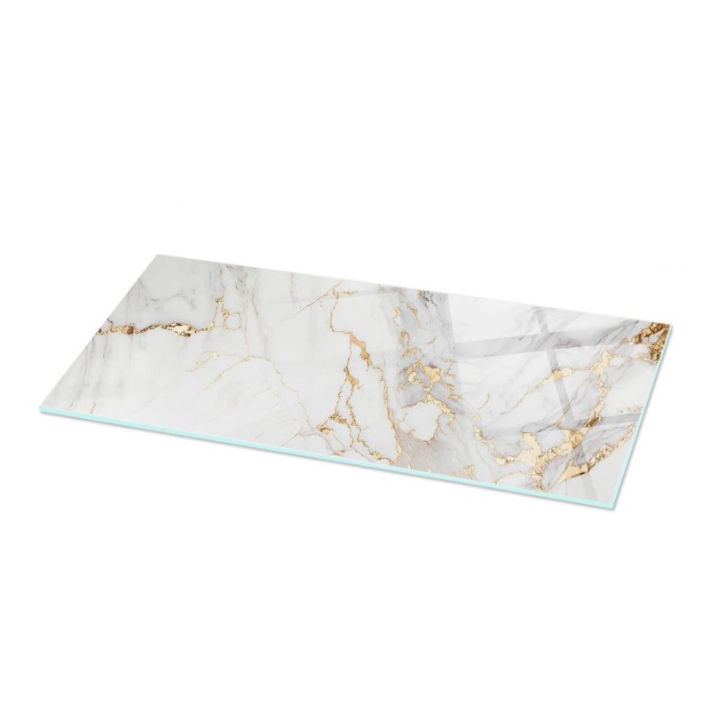 Płyta Na Blat Kuchenny ArtPrintCave 125x50 cm Elegancki marmur z żyłkami Stolik Pomocniczy Design Loft DIY 1 szt.