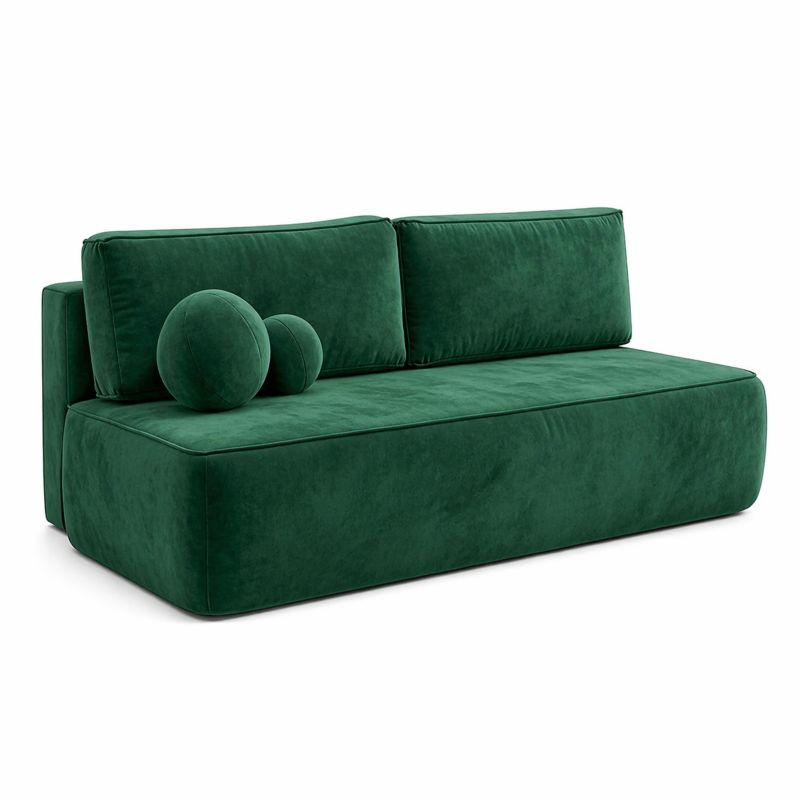 Sofa Mebel Elite ARVETO Rozkładana Kanapa z Funkcją Spania Dwuosobowa Do Salonu Zielona 1 szt