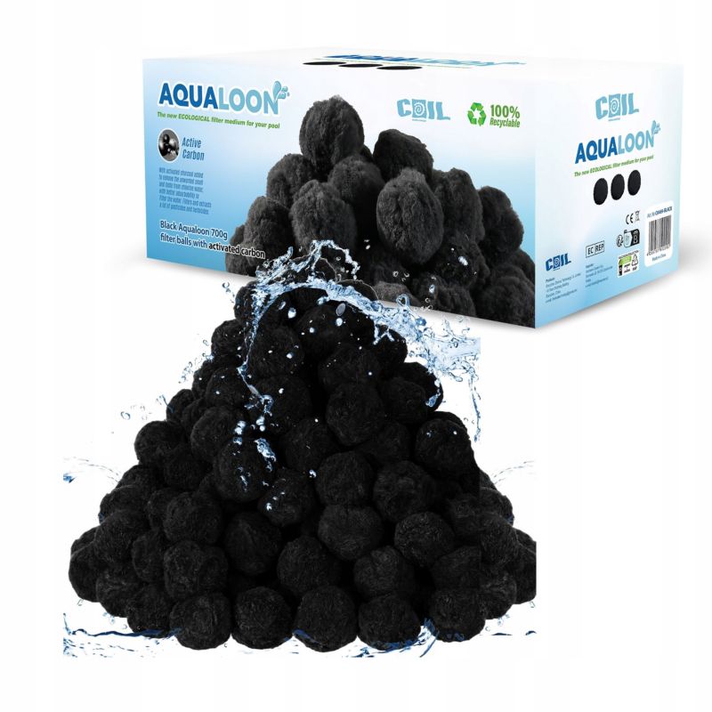 Kulki filtracyjne do basenu pomp piaskowych Coil 700g Aqualoon aktywny węgiel 1szt