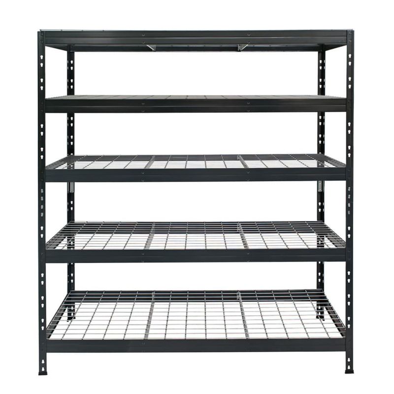 Regał metalowy AR Shelving Rivet antracytowoszary z 5 półkami z siatki stalowej 180x150x60 cm 250 kg 1 szt