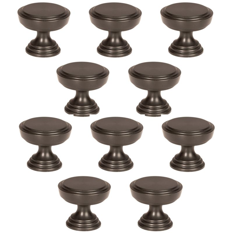 Stylowa gałka meblowa B&B czarny mat 30mm Loft Retro do komody okrągła 10 szt