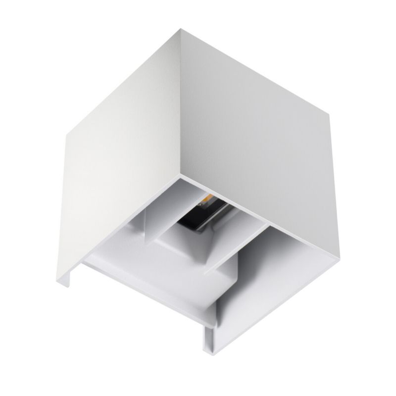 Kinkiet ścienny zewnętrzny Kanlux Reka biały LED 7W 4000K 360lm IP54 wym: 10 x 10 x 10 cm aluminium - 1 szt.