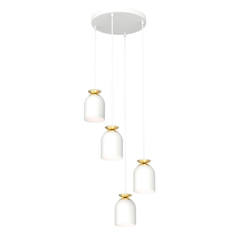 Lampa wisząca Emibig TARGET biało-złota 4xE27x20W IP20 wym:140x30x30cm - 1 szt.