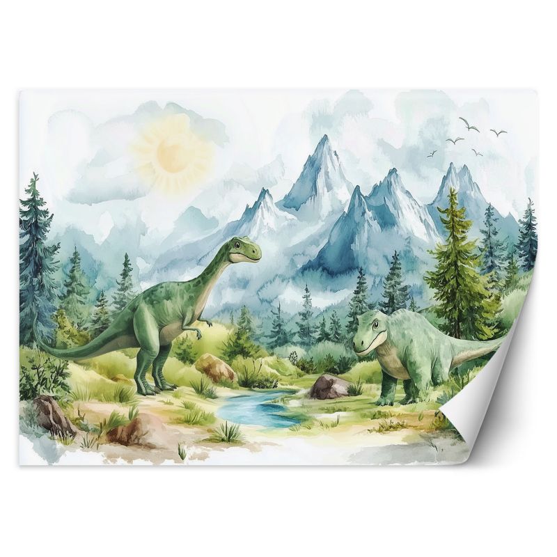 Fototapeta Feeby Dinozaury Prehistoryczne Gady Pejzaż Zielony 400x280 1 szt