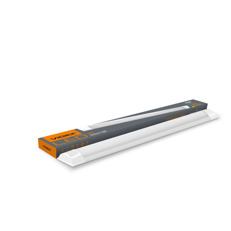Oprawa liniowa do garażu warsztatu Videx Batten biała LED 18W 5000K 3250lm IP20 wym: 2,5 x 60 x 7,5 cm - 1 szt.