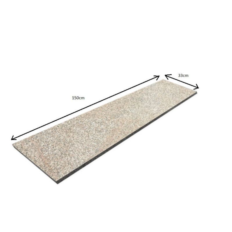 Stopnica granitowa Tiles beż płomieniowana G682 150x33x2 1 szt.