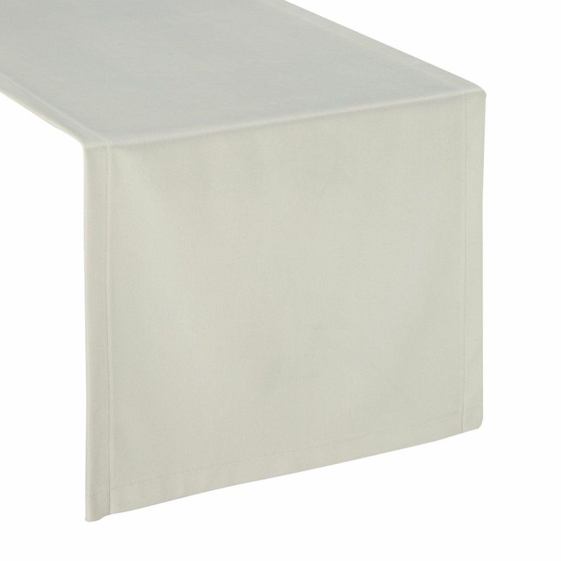 Bieżnik VELVET Eurofirany 40 x 140 cm biały welwetowy z ozdobną listwą 1 szt.