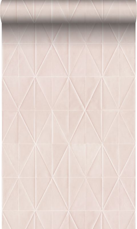 tapeta flizelinowa z ekoteksturą Origin Wallcoverings motyw origami delikatnego różu 53 cm x 10.05 m - 1 rol.