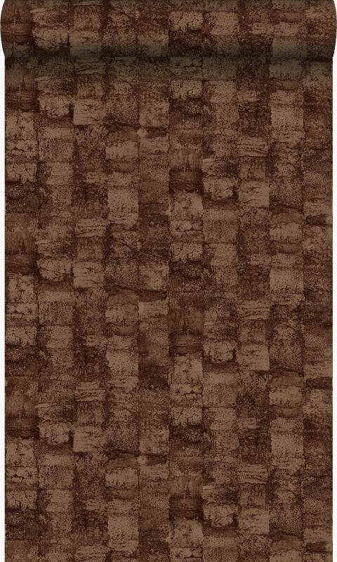 Tapeta Origin Wallcoverings ze strukturą błyszczącego miedzianego brązu 53 cm x 10.05 m - 1 rol.