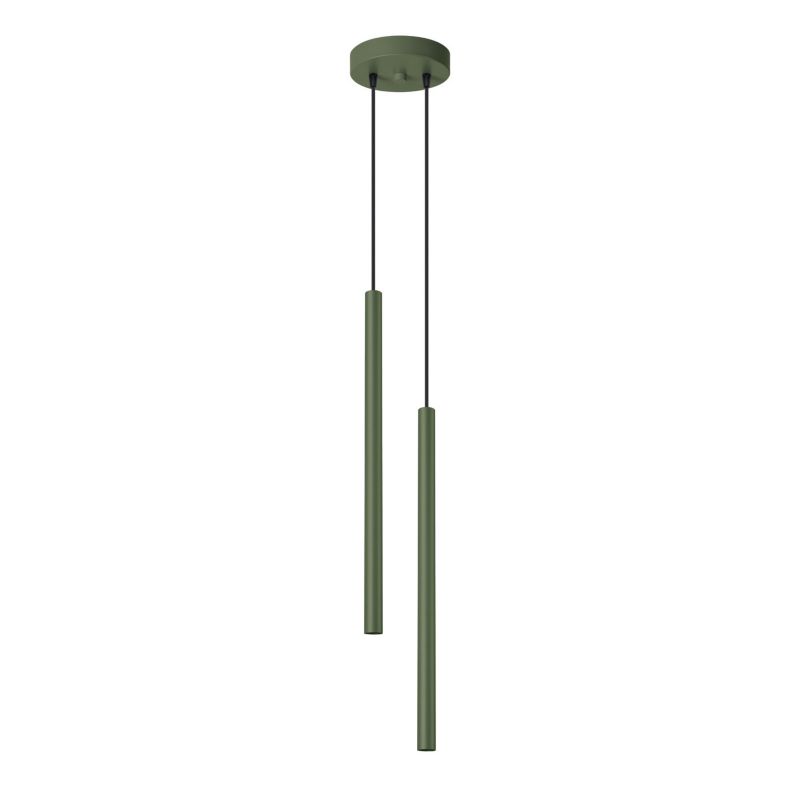 Lampa wisząca Sollux Lighting Pastelo 5075 zielony oliwkowy nowoczesna 2xG9 x 8W 1 szt.
