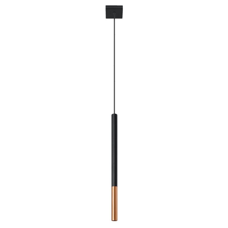 Lampa sufitowa Pure Lume VITREO czarno-miedziana 1xG9x12W IP20 wym:100x8x8cm - 1 szt.