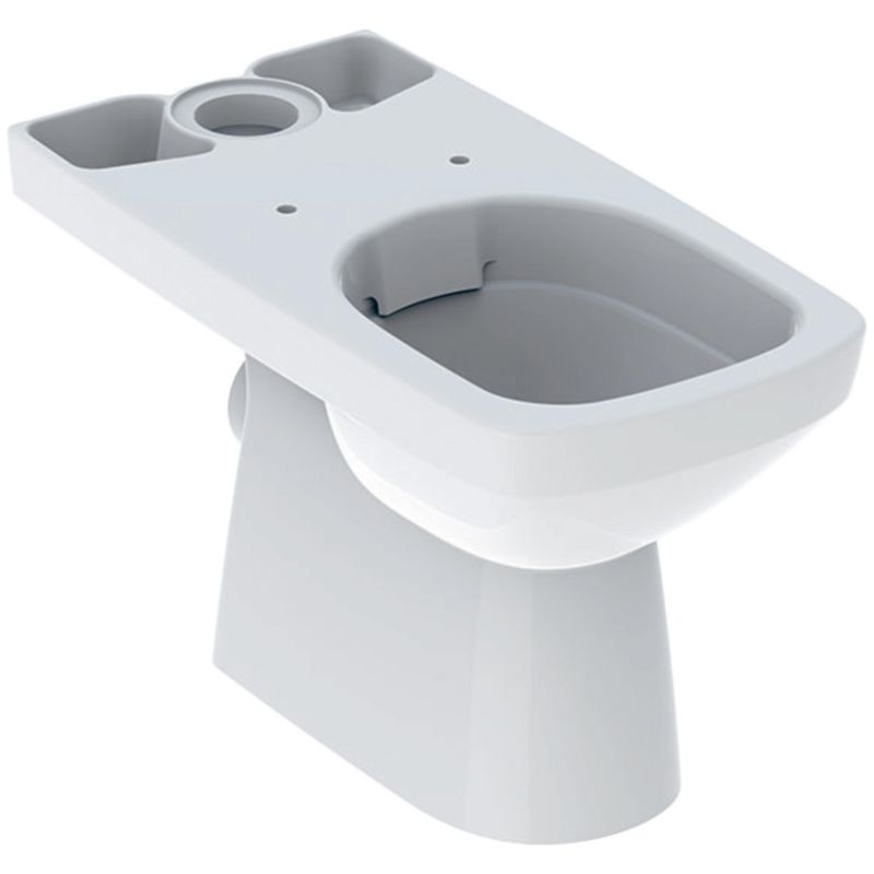 Geberit Selnova Square Stojąca miska WC do spłuczki nasadzanej, lejowa, częściowo ukryte mocowania, odpływ poziomy, Rimfree 1szt.